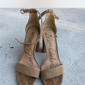 Sam Edelman Beige Block Heel Sandals